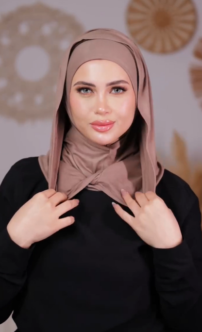 Graceful X-Shaped Modern Veil Hijab