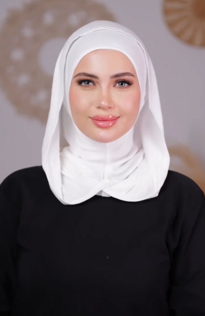 Graceful X-Shaped Modern Veil Hijab