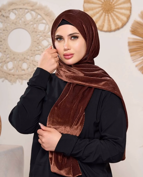 Effortless Warm Velvet-Silk Shawl Hijab