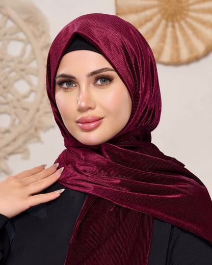 Effortless Warm Velvet-Silk Shawl Hijab