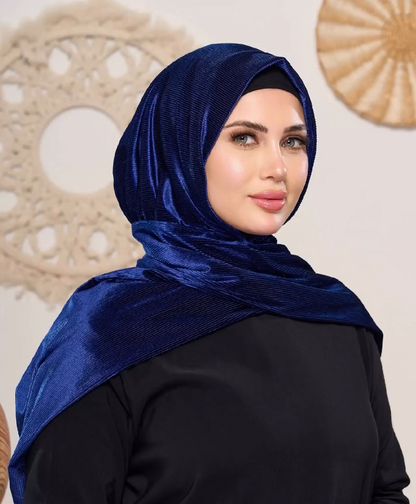 Effortless Warm Velvet-Silk Shawl Hijab