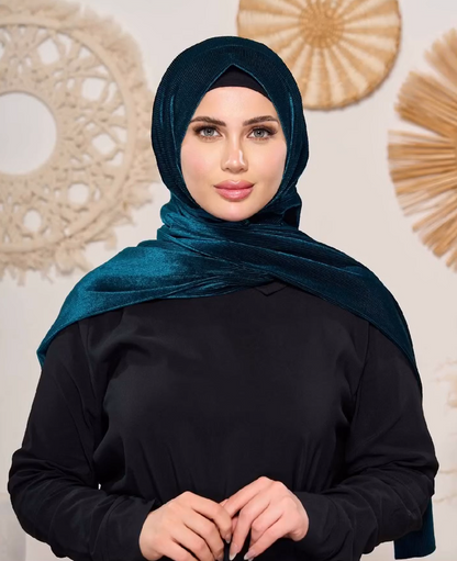 Effortless Warm Velvet-Silk Shawl Hijab