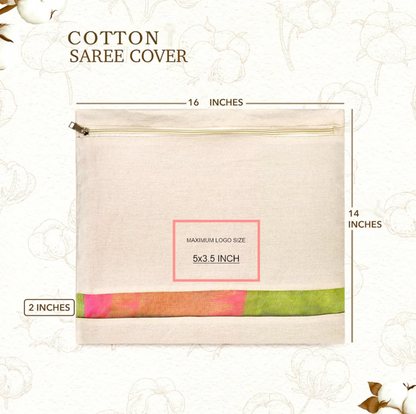 Reusable Cotton Saree Covers With Zip for Storage