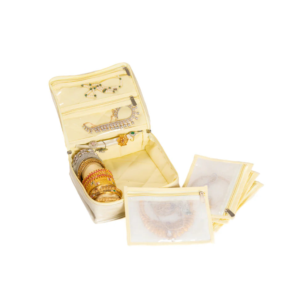 Travelling Jewellery Organizer (Bangle Roll & Detachable Pouches)