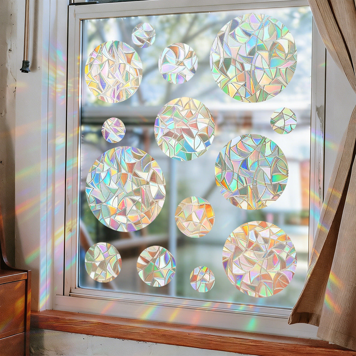 Sun Catcher Colorful Laser Glass Paper Rainbow