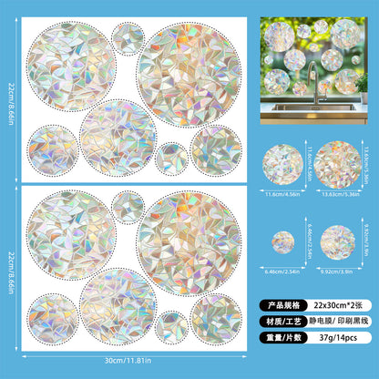 Sun Catcher Colorful Laser Glass Paper Rainbow
