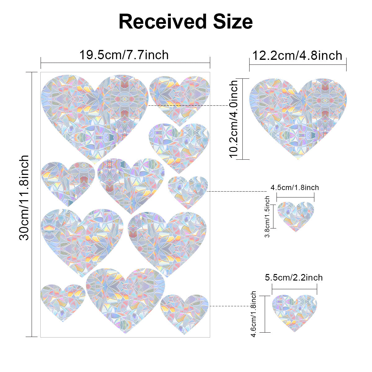 Sun Catcher Colorful Laser Glass Paper Rainbow