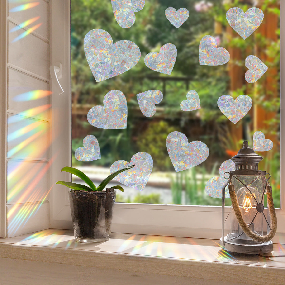 Sun Catcher Colorful Laser Glass Paper Rainbow