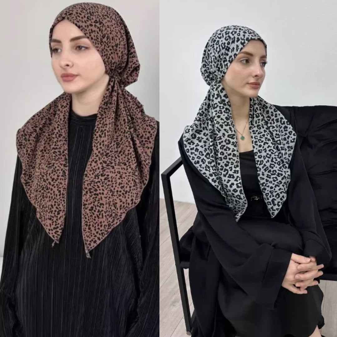 Non-Slipping Headscarf With An Elastic Band