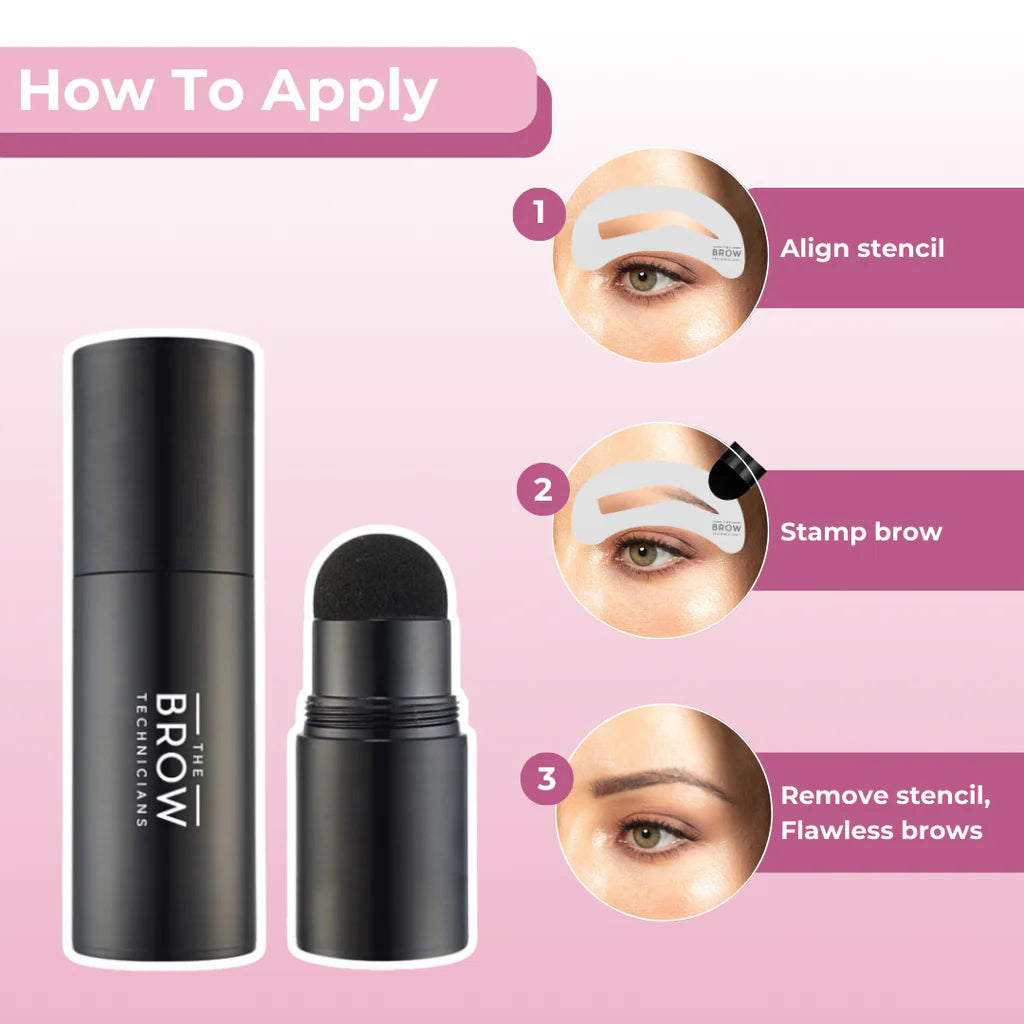 Eyebrow Powder Stamp & Stencil Kit