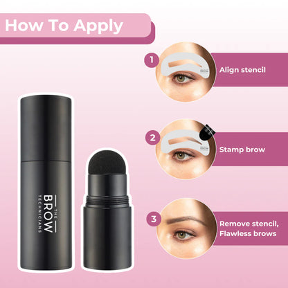 Eyebrow Powder Stamp & Stencil Kit
