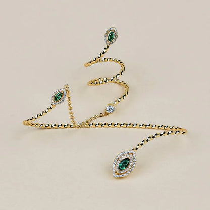 Palm Ring Hand Rhinestone Chain Bracelet