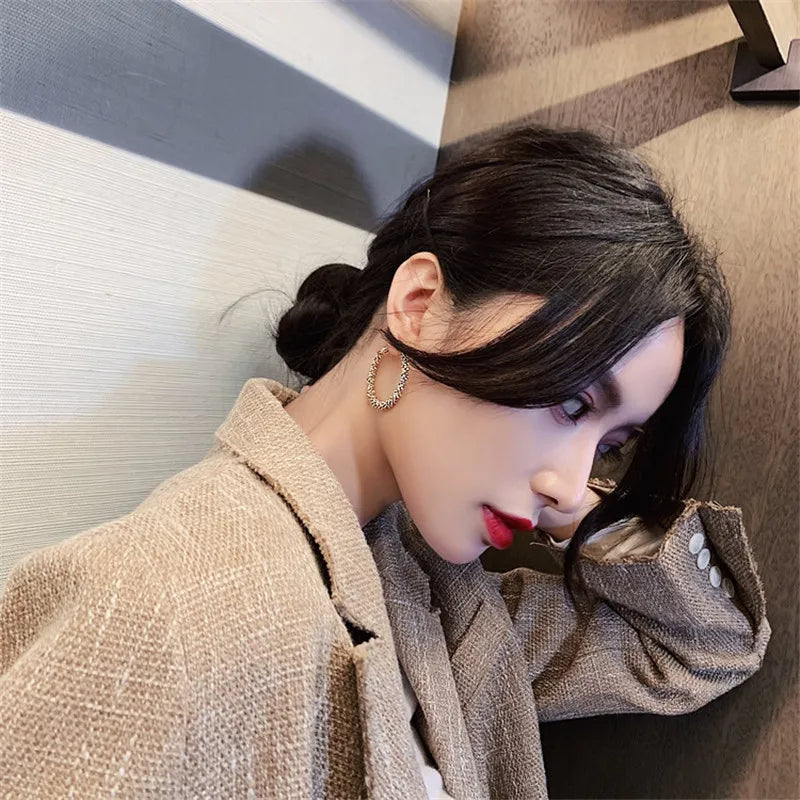 Glitter Sparkle Round Hoop Earrings