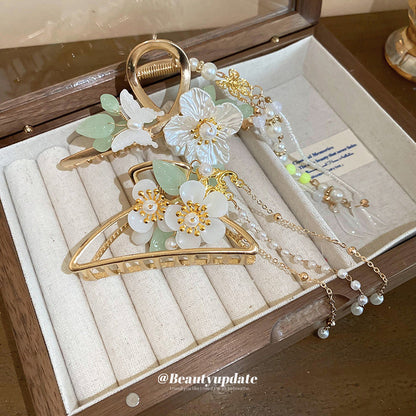 Flower Tassel Butterfly Hair Clip Clamps