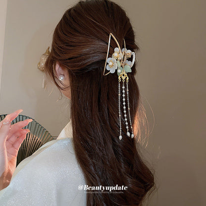 Flower Tassel Butterfly Hair Clip Clamps