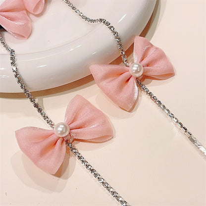 Children’s Braided Butterfly Hair Clips With Chain (Pair)