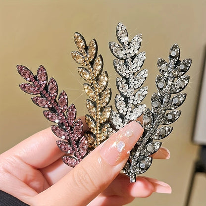 Vintage Elegant Alloy Wheat Ear Hairpins (Pack of 4)