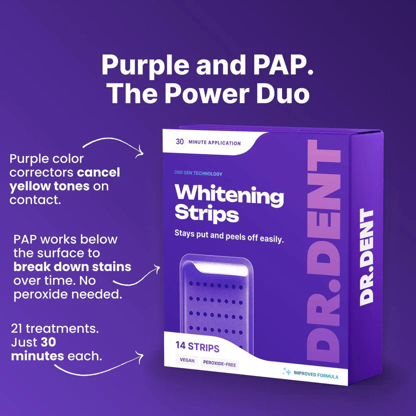 Purple Instant Teeth Whitening Strips