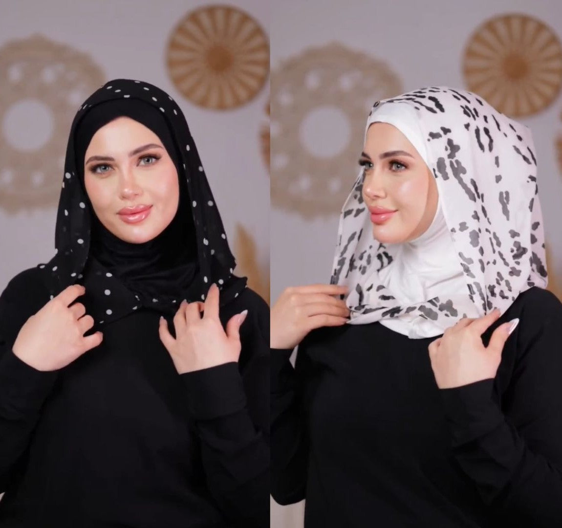 Ready-Made X-Shaped Instantly Styled Veil Hijab