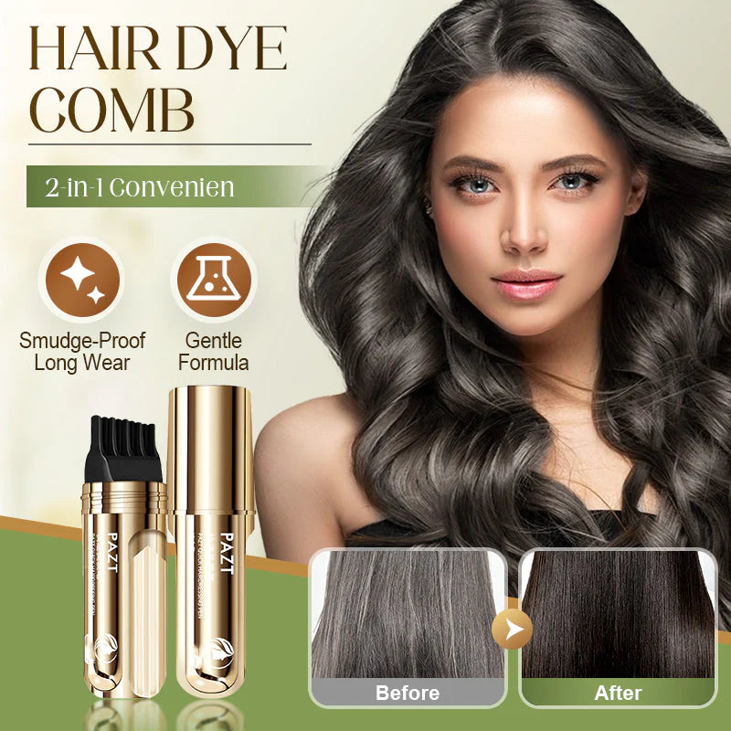 2-in-1 Gray Coverage Hair Dye Comb